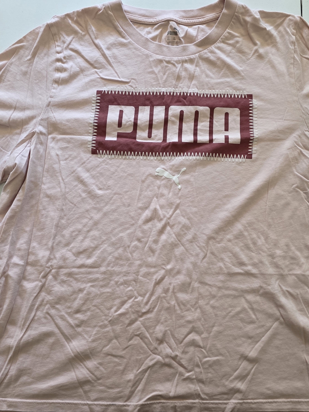 PUMA Light Pink Logo Tee